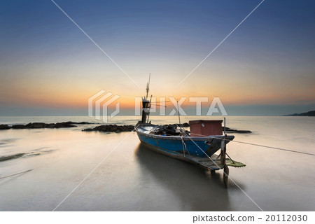 fishing boat at Lan Hin Khao Beach, Rayong fishing boat at Lan Hin Khao Beach, Rayong 20112030