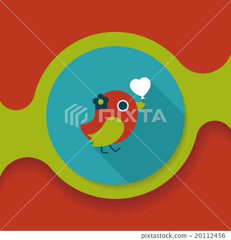 wedding bird flat icon with long shadow,eps10 20112456