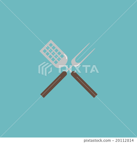 Barbecue utensils flat icon 20112814