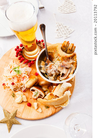 Mushroom Pot-Pie on Christmas table 20113792