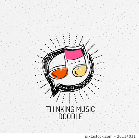 Vector multicolored hand-drawn doodles, icon Vector multicolored hand-drawn doodles, icon 20114031