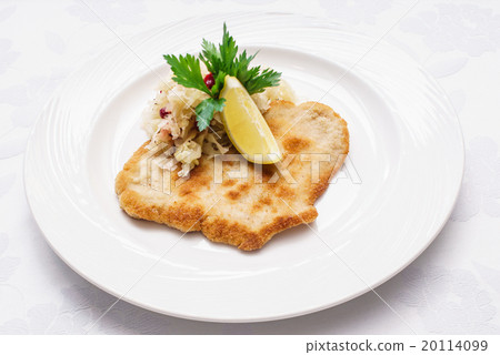 Schnitzel with cabbage Schnitzel with cabbage 20114099