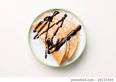 pancakes with chocolate sauce pancakes with chocolate sauce 20115504