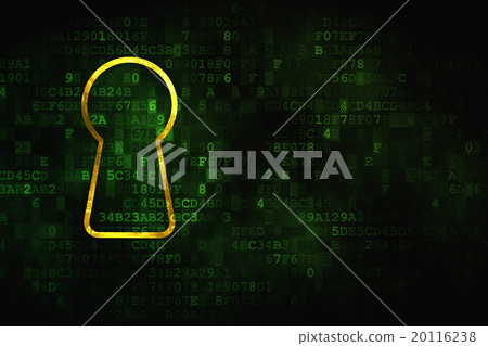 Privacy concept: Keyhole on digital background 20116238