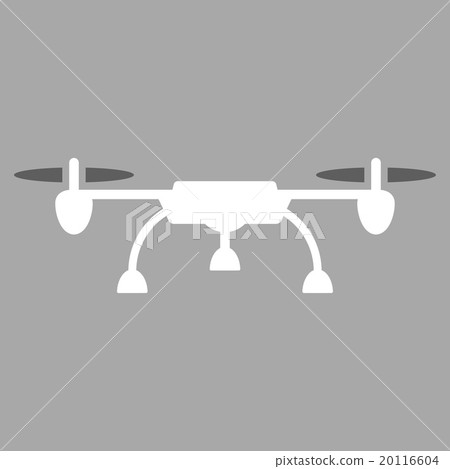 Drone Flat Icon - Stock Illustration [20116604] - PIXTA