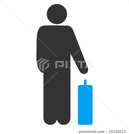 Passenger Baggage Flat Icon 20116615