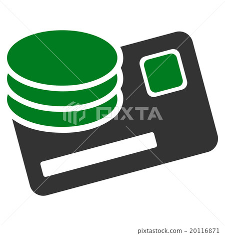 Credit Card And Coins Flat Icon Credit Card And Coins Flat Icon 20116871