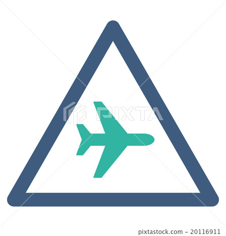 Airplane Danger Flat Icon 20116911