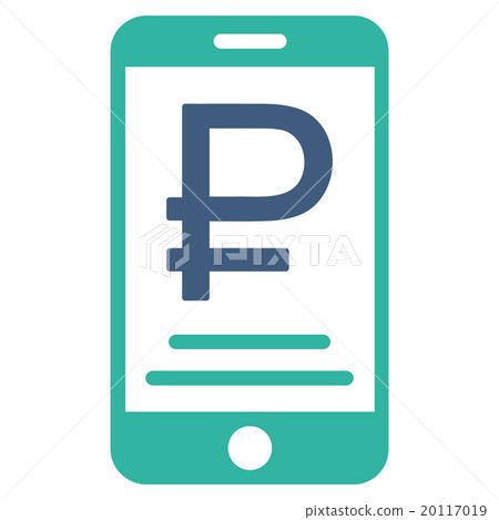 Rouble Mobile Payment Flat Icon 20117019