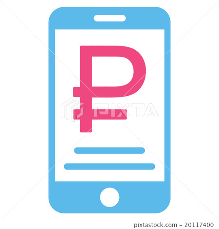 Rouble Mobile Payment Flat Icon Rouble Mobile Payment Flat Icon 20117400