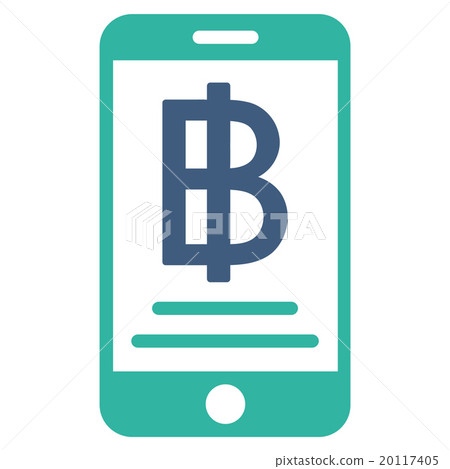 Baht Mobile Payment Flat Icon 20117405