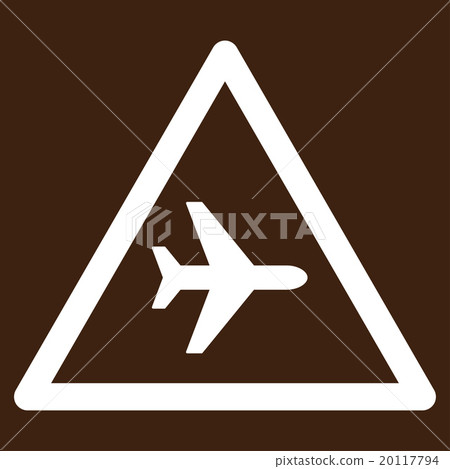 Airplane Danger Flat Icon Airplane Danger Flat Icon 20117794