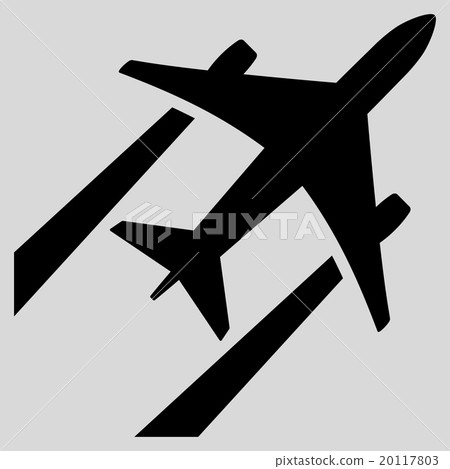 Air Jet Trace Flat Icon Air Jet Trace Flat Icon 20117803