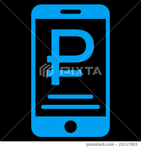 Rouble Mobile Payment Flat Icon 20117805