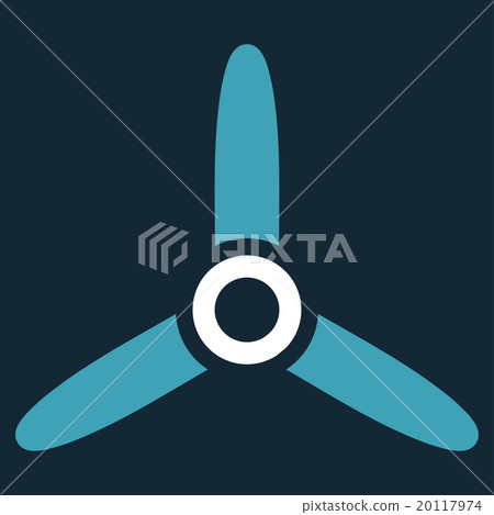 Three Bladed Screw Flat Icon 20117974