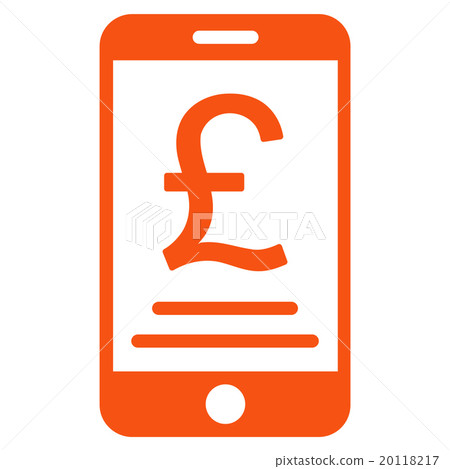 British Pound Mobile Payment Flat Icon 20118217