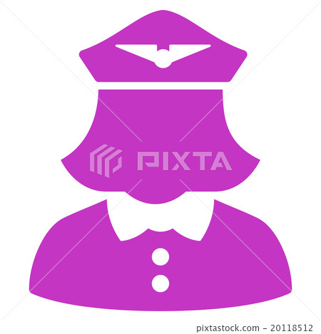 Airline Stewardess Flat Icon Airline Stewardess Flat Icon 20118512
