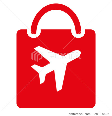 Duty Free Bag Flat Icon Duty Free Bag Flat Icon 20118696
