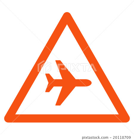 Airplane Danger Flat Icon 20118709