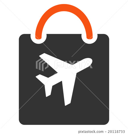 Duty Free Bag Flat Icon Duty Free Bag Flat Icon 20118733