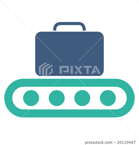 Baggage Conveyor Flat Icon 20119487