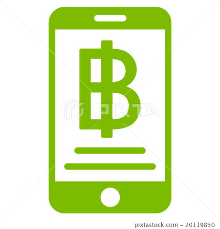 Baht Mobile Payment Flat Icon 20119830