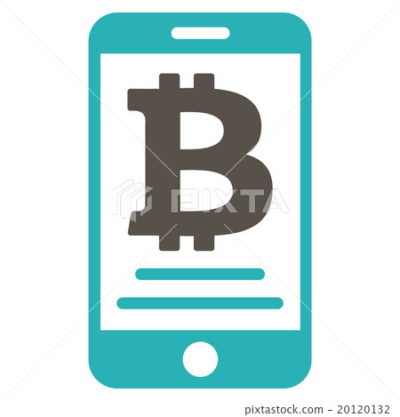 Bitcoin Mobile Payment Flat Icon Bitcoin Mobile Payment Flat Icon 20120132