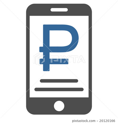Rouble Mobile Payment Flat Icon Rouble Mobile Payment Flat Icon 20120166