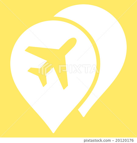 Airport Map Markers Flat Icon 20120176