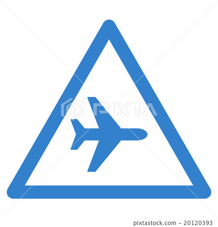 Airplane Warning Flat Icon 20120393