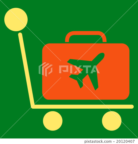Luggage Trolley Flat Icon 20120407