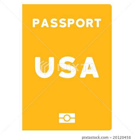 American Passport Flat Icon 20120458