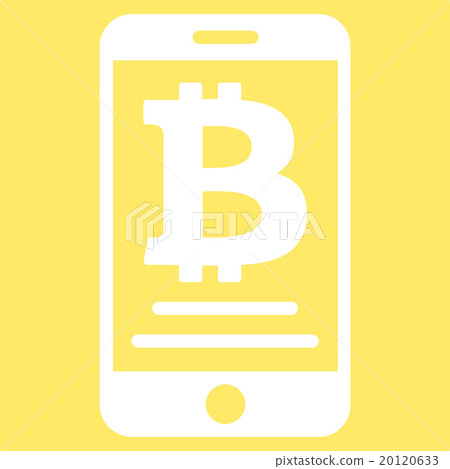 Bitcoin Mobile Payment Flat Icon 20120633