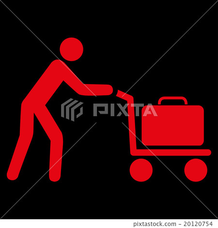 Passenger Trolley Flat Icon Passenger Trolley Flat Icon 20120754