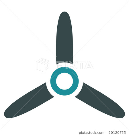 Three Bladed Screw Flat Icon Three Bladed Screw Flat Icon 20120755