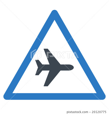 Airplane Warning Flat Icon 20120775