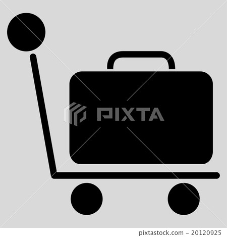 Luggage Trolley Flat Icon Luggage Trolley Flat Icon 20120925