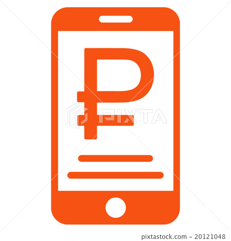 Rouble Mobile Payment Flat Icon Rouble Mobile Payment Flat Icon 20121048