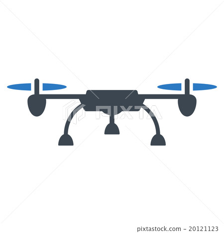 Drone Flat Icon - Stock Illustration [20121123] - PIXTA