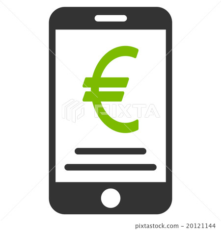 Euro Mobile Payment Flat Icon 20121144