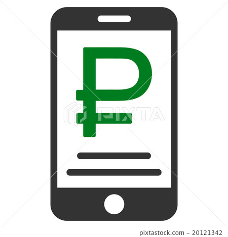 Rouble Mobile Payment Flat Icon Rouble Mobile Payment Flat Icon 20121342