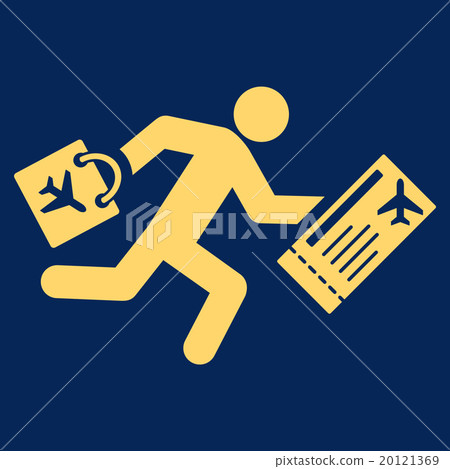 Late Passenger Flat Icon 20121369