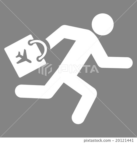 Late Airport Passenger Flat Icon Late Airport Passenger Flat Icon 20121441