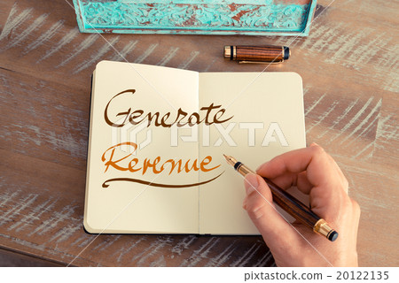 Handwritten text GENERATE REVENUE Handwritten text GENERATE REVENUE 20122135