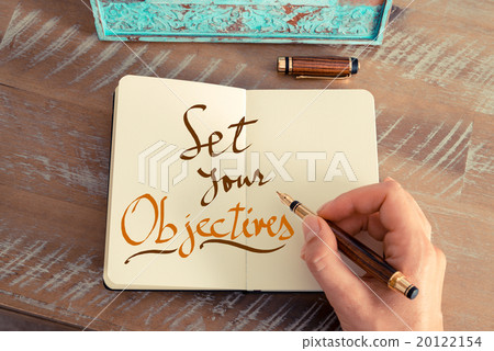 Handwritten text SET YOUR OBJECTIVES Handwritten text SET YOUR OBJECTIVES 20122154