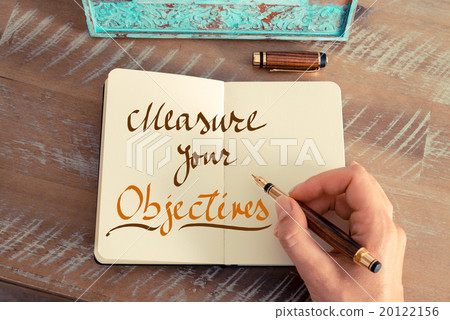 Handwritten text MEASURE YOUR OBJECTIVES Handwritten text MEASURE YOUR OBJECTIVES 20122156