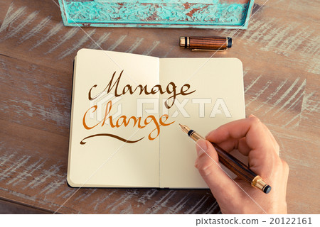 Handwritten text MANAGE CHANGE 20122161