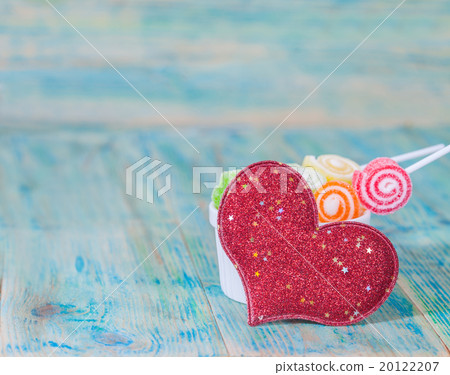 Valentines Day candy in glass jar Valentines Day candy in glass jar 20122207