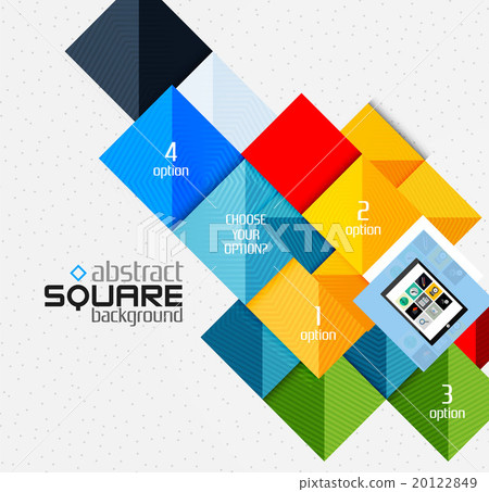 Geometric square shapes and infographic option 20122849