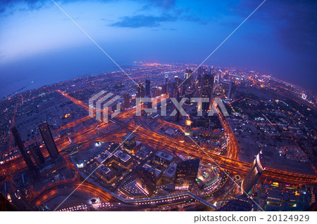 Dubai night skylin 20124929